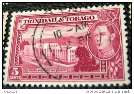 Trinidad And Tobago 1938 General Post Office And Treasury 5c - Used - Trinité & Tobago (...-1961)