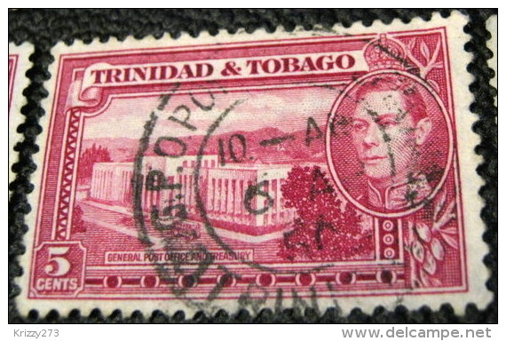 Trinidad And Tobago 1938 General Post Office And Treasury 5c - Used - Trinité & Tobago (...-1961)