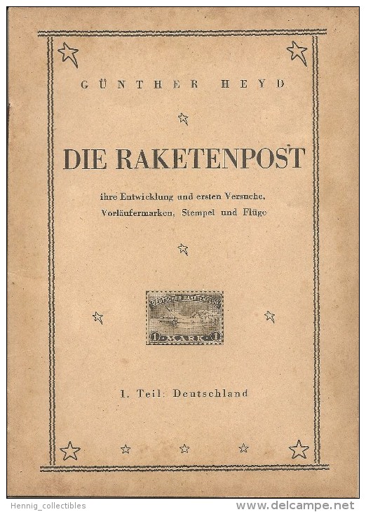 Die Raketenpost - Catalog Günther Heyd 1.Teil Deutschland - Storia Postale