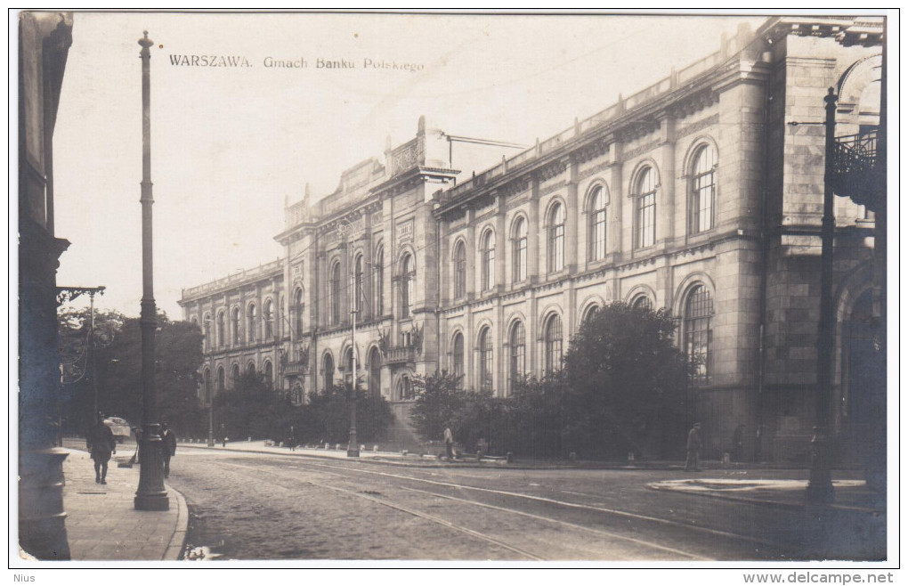 Poland Polska Pologne, Warszawa Gmach Banku Polskiego, Real Photo - Pologne