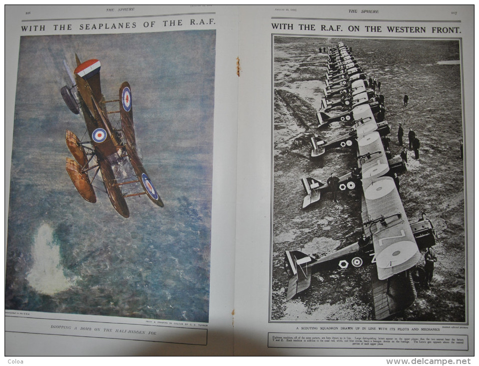 WW1 With The Overland Aeroplanes At The Front  1918 - Military/ War