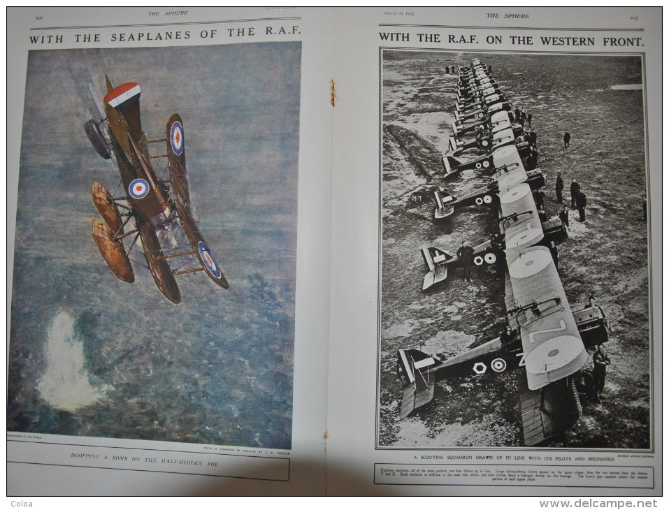 WW1 With The Overland Aeroplanes At The Front  1918 - Armée/ Guerre