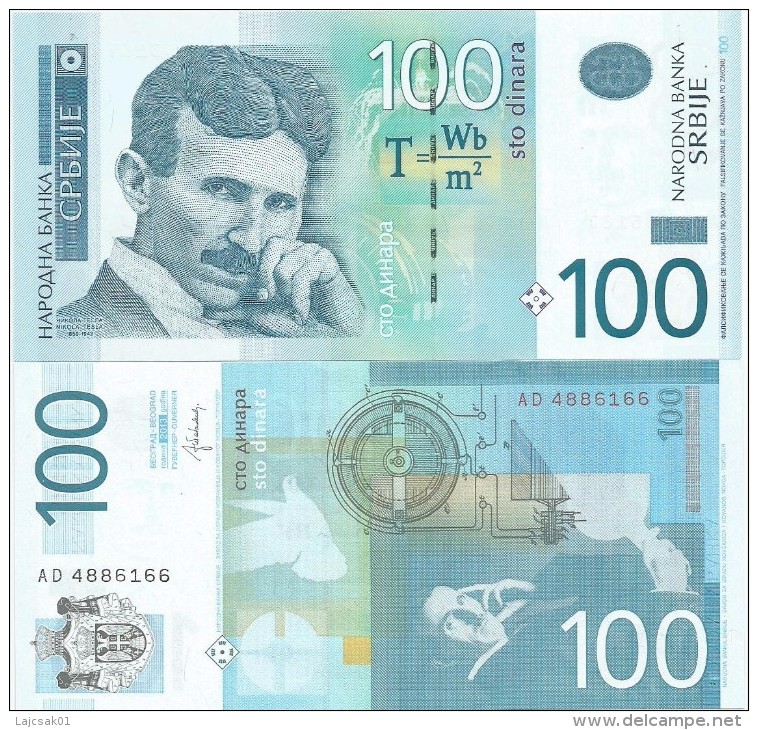 SERBIA 100 DINARA 2013. UNC NEUF  Prefix AD - Serbien