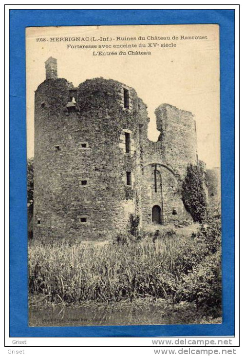 HERBIGNAC-ruines Du Vieux Chateau  Années 1900-10 Edi Vasselier - Herbignac