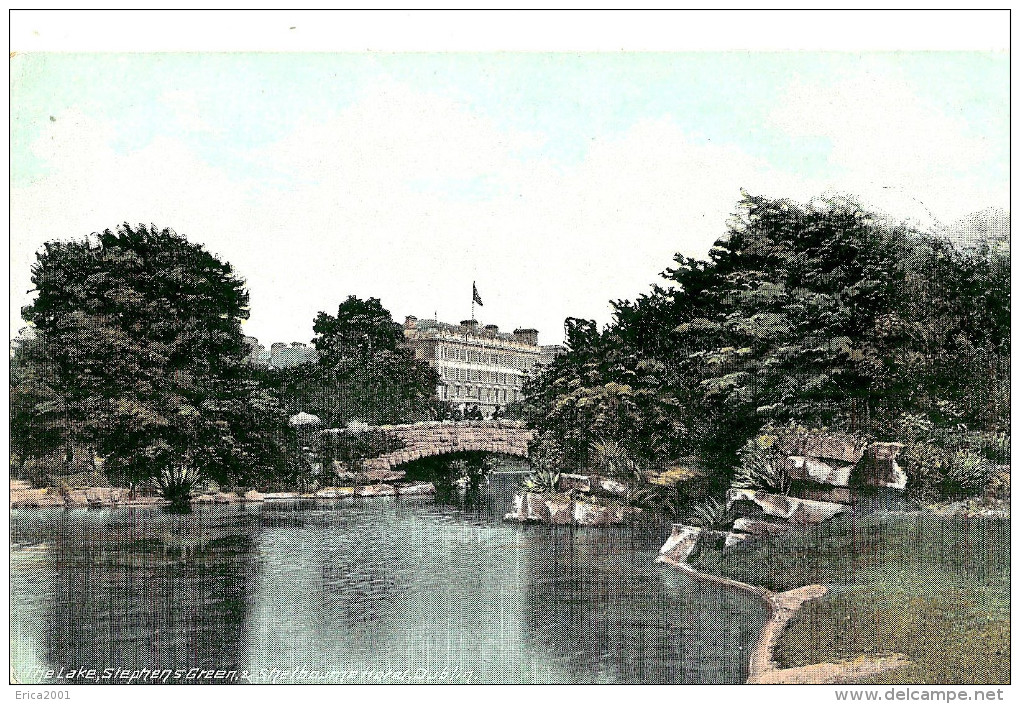 Dublin. The Lake, Stephen Green And Shelbourne Hotel. - Dublin