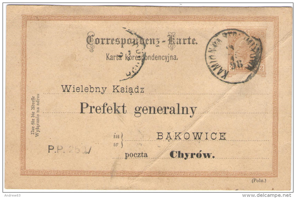 AUSTRIA - ÖSTERREICH - AUTRICHE - 1898 - Correspondenz Karte - Karta Korespondencyjna 2 Kreuzer, Intero Postale - Ent... - Other & Unclassified