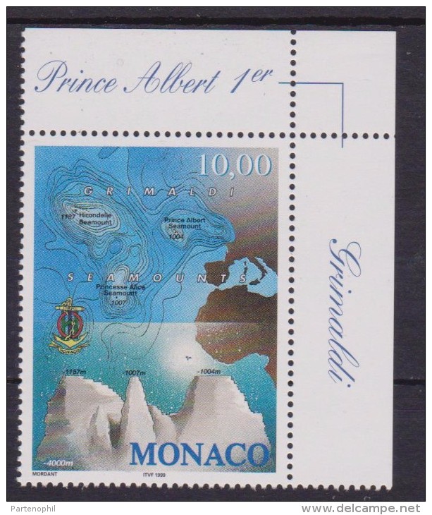 MONACO - 1999 Grimaldi Seamounts Map 1 V. MNH - Geography