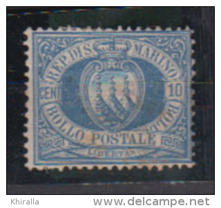 SAINT MARIN     1877                        N°    3       COTE     175 &euro; 00           ( Y 172 ) - ...-1877 Vorphilatelie