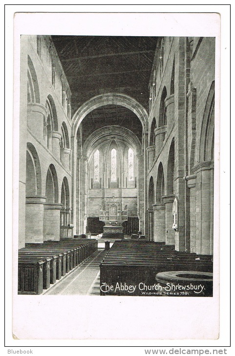 RB 1046 -  Early Wilding Postcard - The Abbey Church - Shrewsbury Shropshire Salop - Shropshire