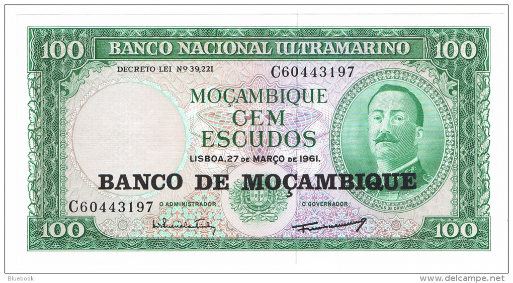 RB 1046 -  Mozambique Macambique 100 Escudo Banknote - Mint Condition - Mozambique