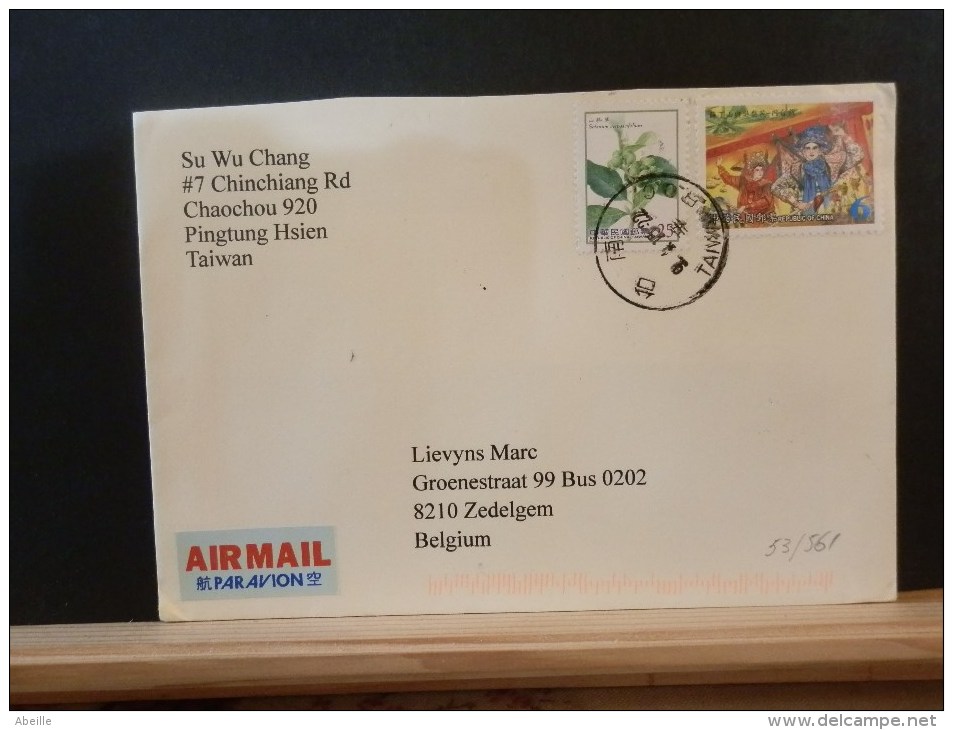 53/561  LETTRE  TAIWAN - Brieven En Documenten