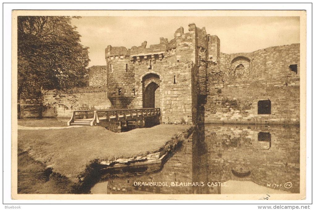 RB 1047 - Postcard - Drawbridge Beaumaris Castle - Anglesey Wales - Anglesey