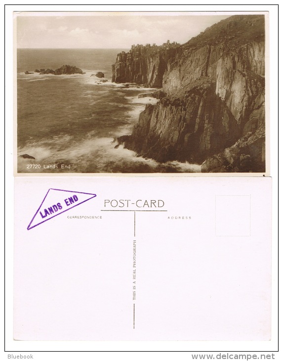 RB 1049 - 5 Real Photo Postcards - Lands Ends Cornwall - All With Triangular Cachets - First &amp; Last House +++ - Land's End