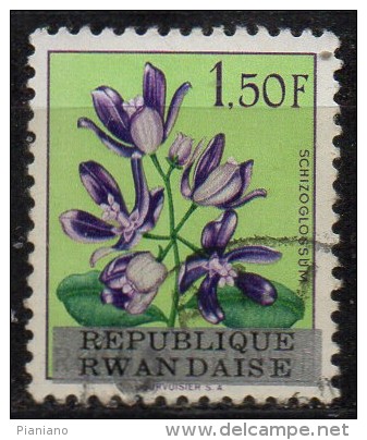 PIA - RWANDA  - 1963 : Fiori - (Yv 17) - Oblitérés