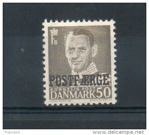 Danemark. 50 Ore Gris Surchargé Postfaerge - Unused Stamps