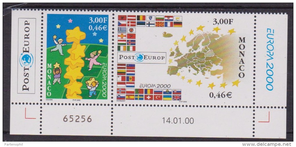 MONACO - 2000 EUROPA CEPT 2 V. MNH - 2000