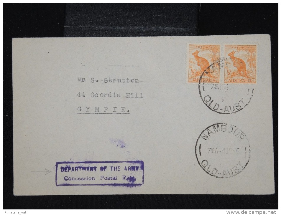 AUSTRALIE - Enveloppe De Nambour Pour Gympie Du Département De L 'armée 1948 - Aff Plaisant - à Voir P8649 - Brieven En Documenten