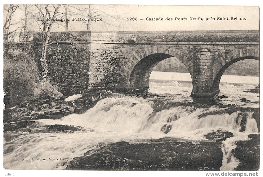 22 MORIEUX Cascade Des Ponts Neufs  Timbrée TTB - Morieux