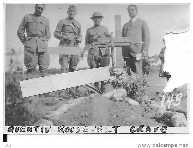 France 1918 Tombe De L'aviateur Américain Quentin Roosvelt Photo Us Army 1 Photo 14-18 1914-1918 Ww1 WW1 Wk1 - War, Military