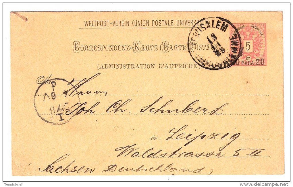 Österreich, Levante, 1889, GA, Klar "Jerusalem " , #2836 - Levante-Marken