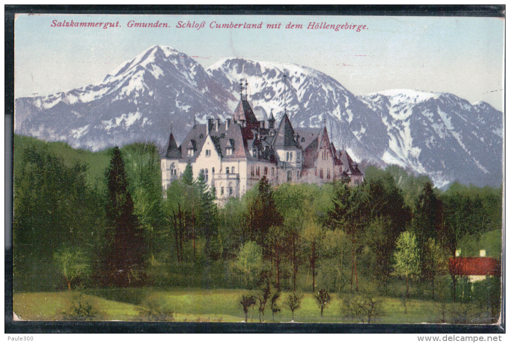 Gmunden - Schloss Cumberland Mit Dem Höllengebirge - Gmunden