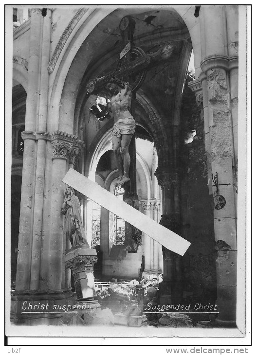 France Christ Suspendu Dans Une église En Partie Détruite 1 Photo 14-18 1914-1918 Ww1 WW1 Wk1 - War, Military