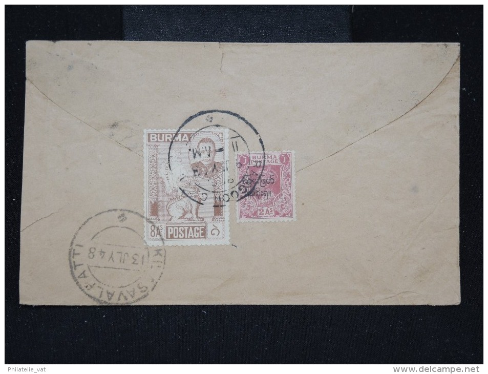 GRANDE BRETAGNE - BIRMANIE - Enveloppe De Rangoon Pour Kelasevalpatti ( Inde) En 1948 - Aff. Plaisant - à Voir P8669 - Burma (...-1947)