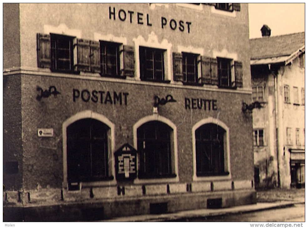 FOTOKARTE HOTEL POST - POSTAMT 6600 REUTTE TIROL ÖSTERREICH CARTE PHOTO Gevaert FOTOKAART             3997 - Reutte
