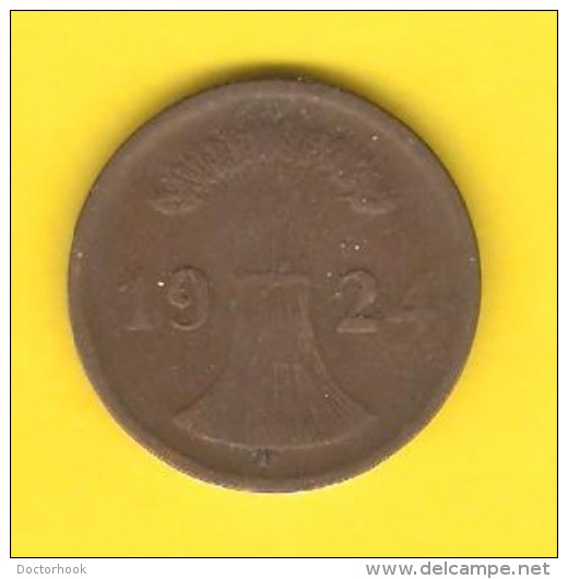 GERMANY  2 RENTENPFENNIG 1924 A (KM # 31) - 2 Rentenpfennig & 2 Reichspfennig
