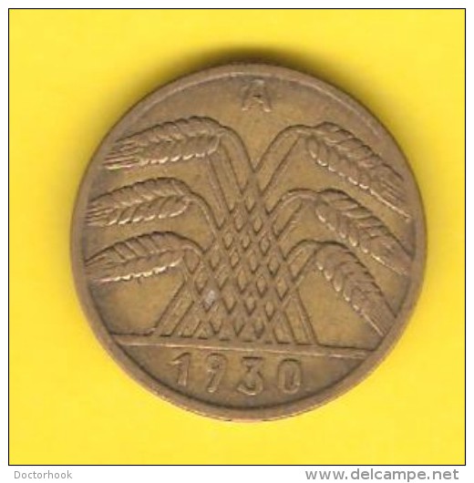 GERMANY  10 REICHSPFENNIG 1930 A (KM # 40) - 10 Rentenpfennig & 10 Reichspfennig
