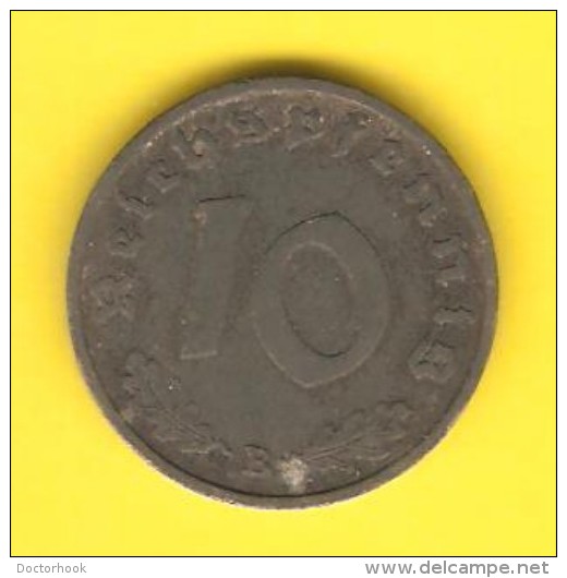GERMANY  10 REICHSPFENNIG 1943 B (KM # 101) - 10 Reichspfennig