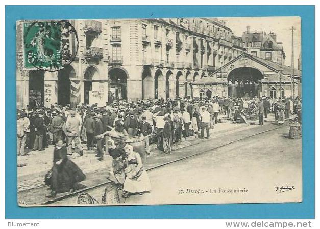 CPA Métier Marchands De Poisson - La Poissonnerie DIEPPE 76 - Dieppe