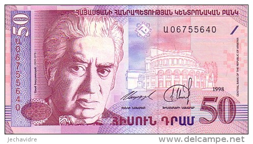 ARMENIE 50 Dram  Daté De 1998   Pick 41      ***** BILLET  NEUF ***** - Armenia