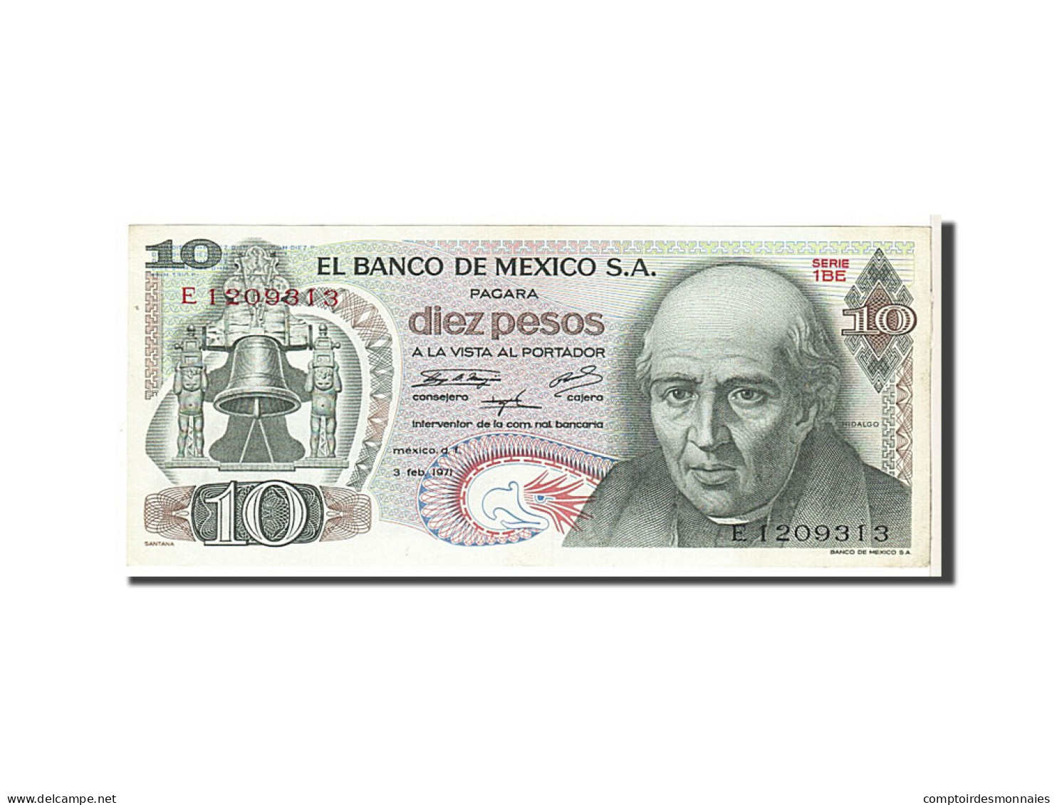 Billet, Mexique, 10 Pesos, 1971, KM:63d, SUP - México