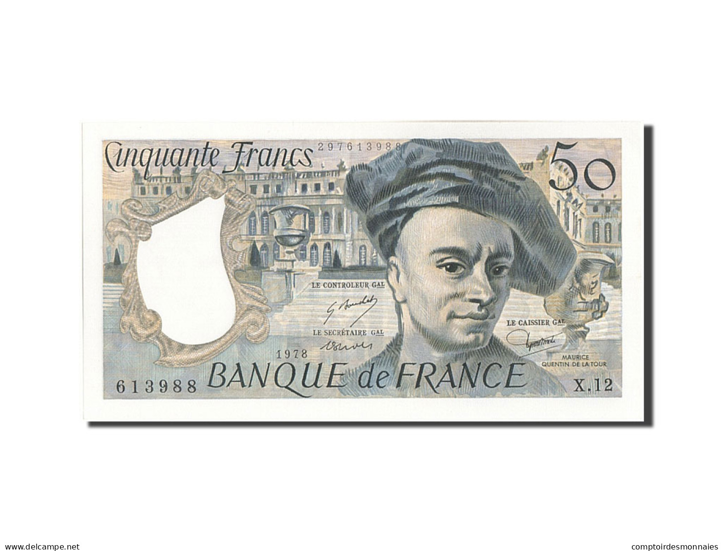 Billet, France, 50 Francs, 50 F 1976-1992 ''Quentin De La Tour'', 1978, NEUF - 50 F 1976-1992 ''Quentin De La Tour''