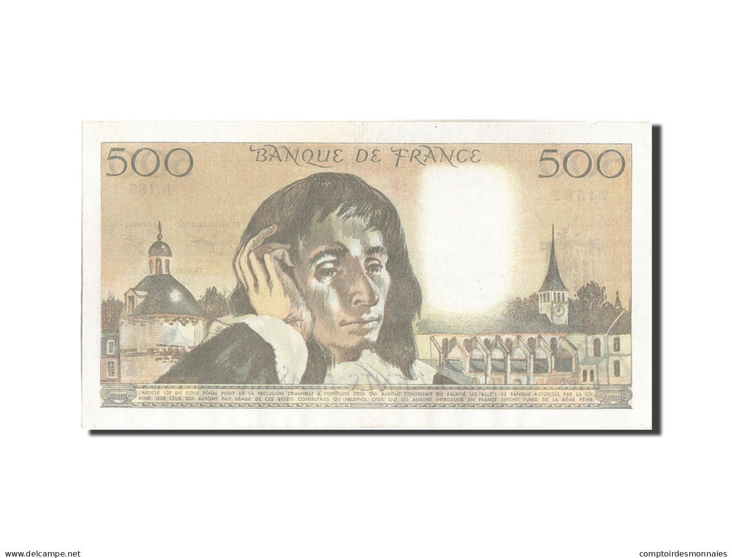 Billet, France, 500 Francs, 500 F 1968-1993 ''Pascal'', 1982, TTB - 500 F 1968-1993 ''Pascal''