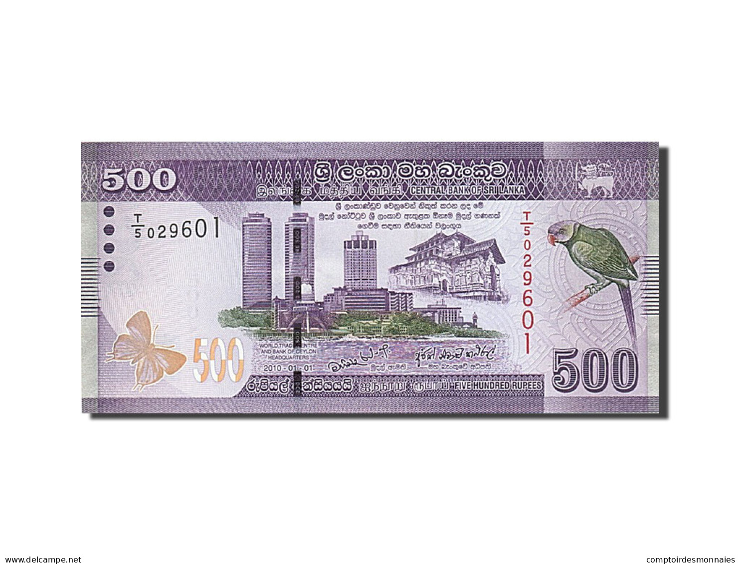 Billet, Sri Lanka, 500 Rupees, 2010, 2010-01-01, NEUF - Sri Lanka