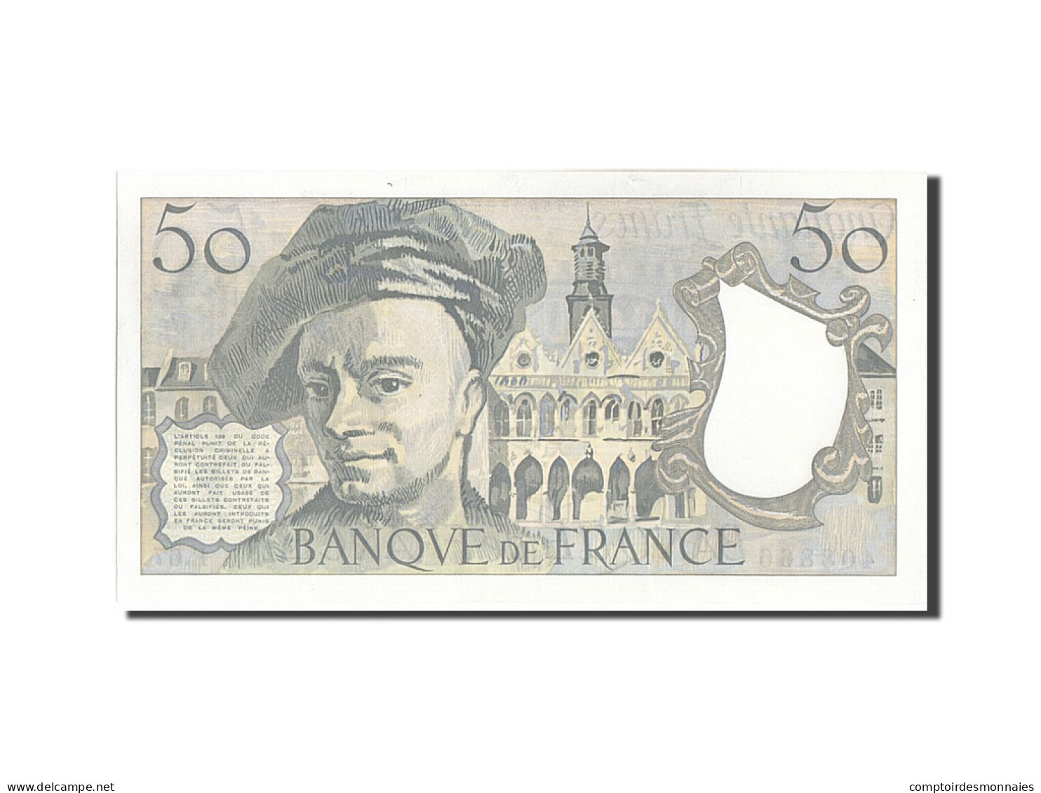 Billet, France, 50 Francs, 50 F 1976-1992 ''Quentin De La Tour'', 1991, SPL - 50 F 1976-1992 ''Quentin De La Tour''