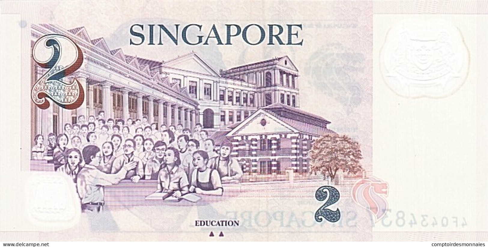 Billet, Singapour, 2 Dollars, 1999, SUP+ - Singapore