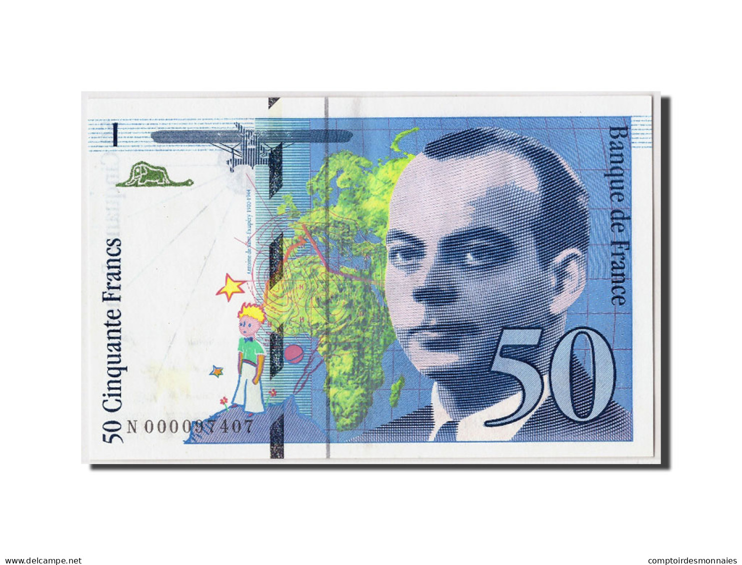 Billet, France, 50 Francs, 50 F 1992-1999 ''St Exupéry'', 1992, SPL - 50 F 1992-1999 ''St Exupéry''