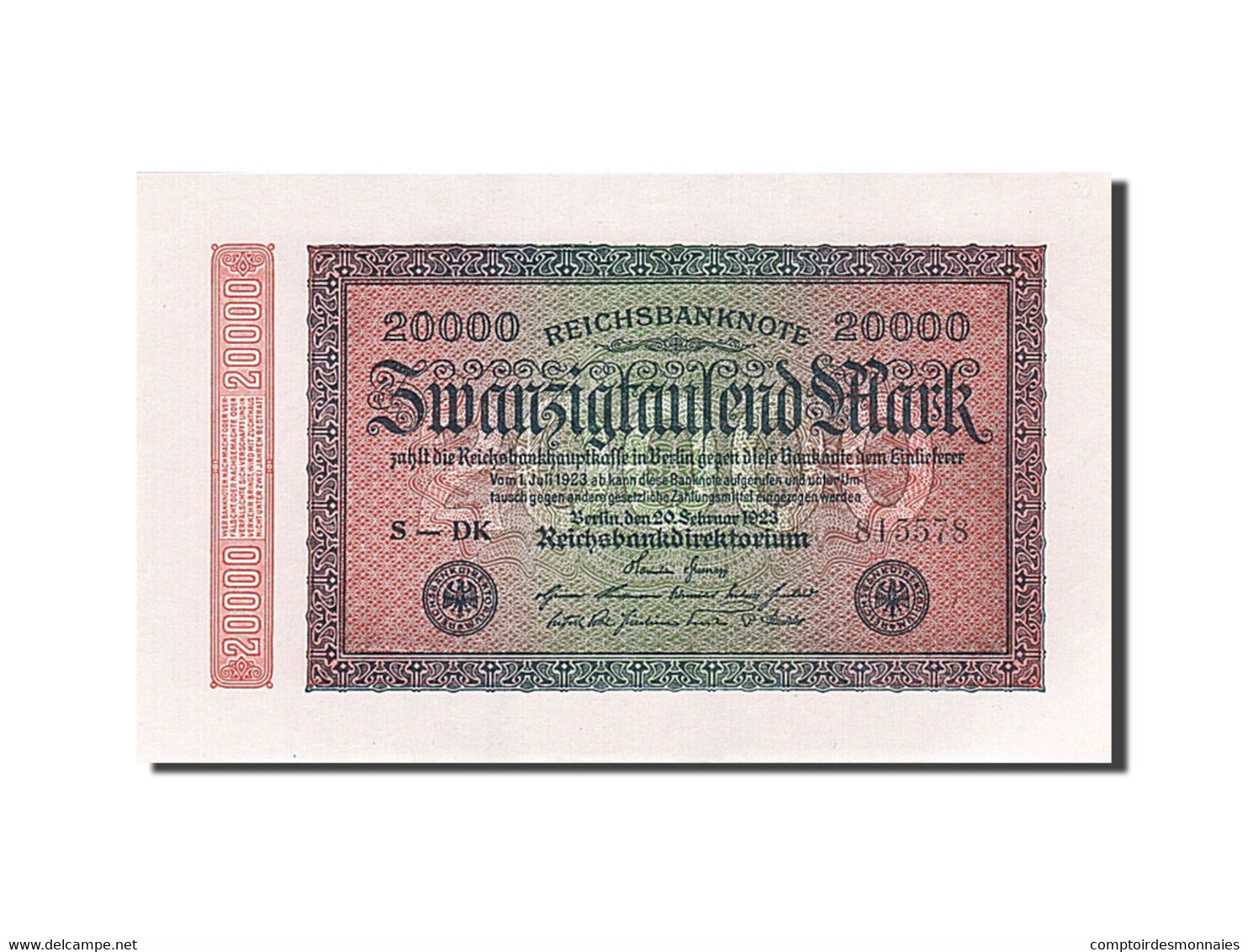 Billet, Allemagne, 20,000 Mark, 1923, 1923-02-20, SPL - 20000 Mark