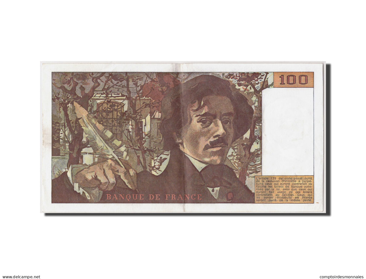 Billet, France, 100 Francs, 100 F 1978-1995 ''Delacroix'', 1978, TTB+ - 100 F 1978-1995 ''Delacroix''