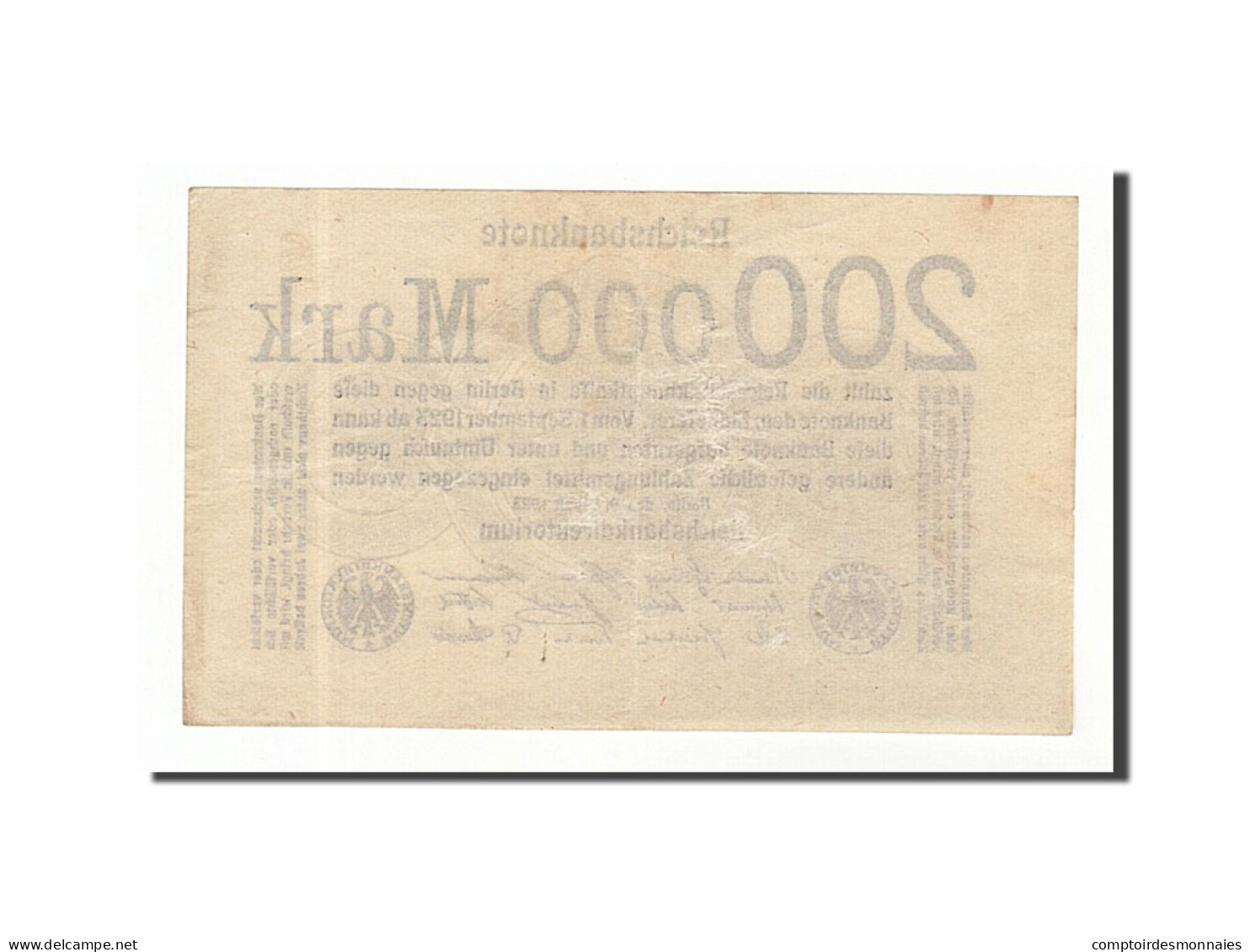 Billet, Allemagne, 200,000 Mark, 1923, SUP+ - Other & Unclassified