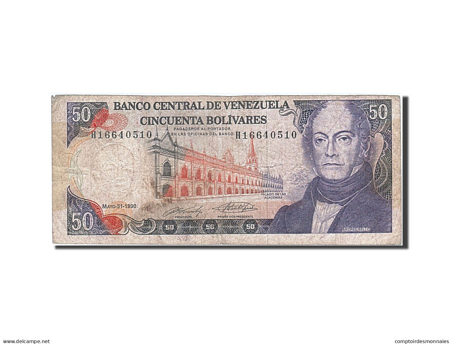 Billet, Venezuela, 50 Bolivares, 1990, 1990-05-31, TB - Venezuela