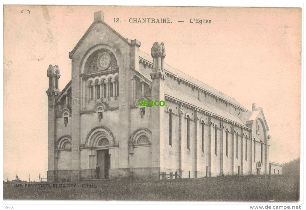 Carte Postale Ancienne De CHANTRAINE – L'EGLISE - Chantraine