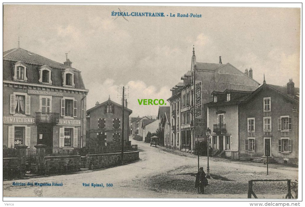 Carte Postale Ancienne De CHANTRAINE – LE ROND POINT - Chantraine