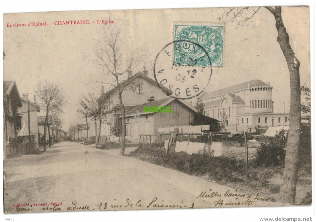 Carte Postale Ancienne De CHANTRAINE – L'EGLISE - Chantraine