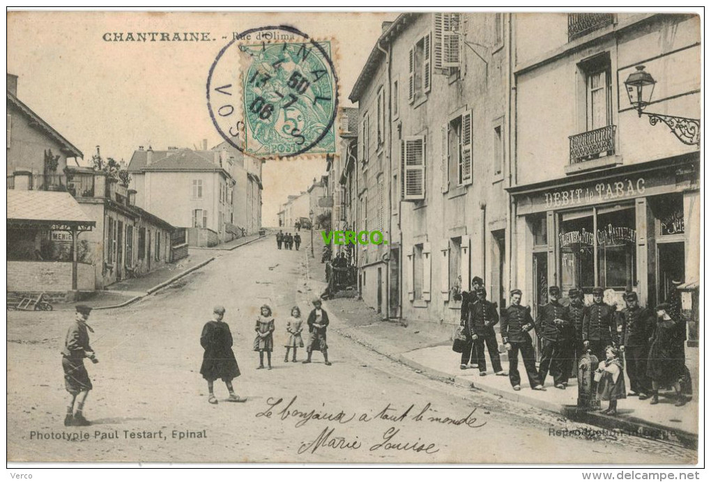 Carte Postale Ancienne De CHANTRAINE – RUE D'OLIMA - Chantraine