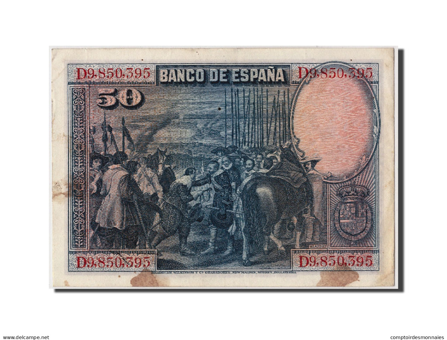 Billet, Espagne, 50 Pesetas, 1928, 1928-08-15, TB+ - 50 Peseten