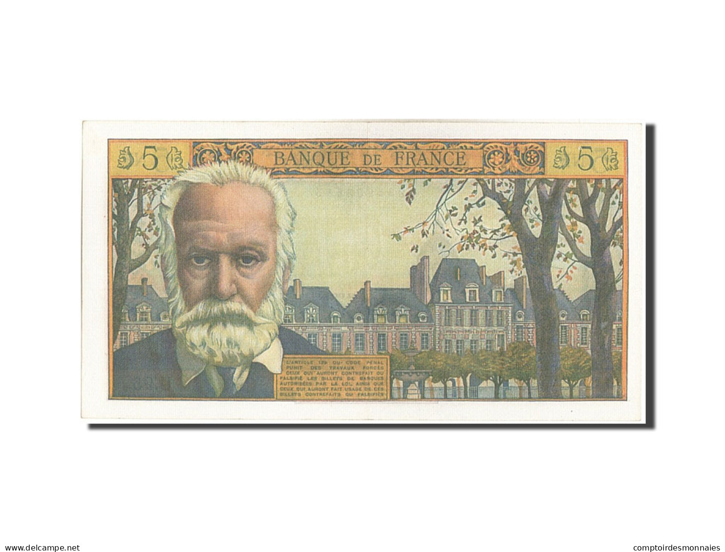 Billet, France, 5 Nouveaux Francs, 5 NF 1959-1965 ''Victor Hugo'', 1963 - 5 NF 1959-1965 ''Victor Hugo''